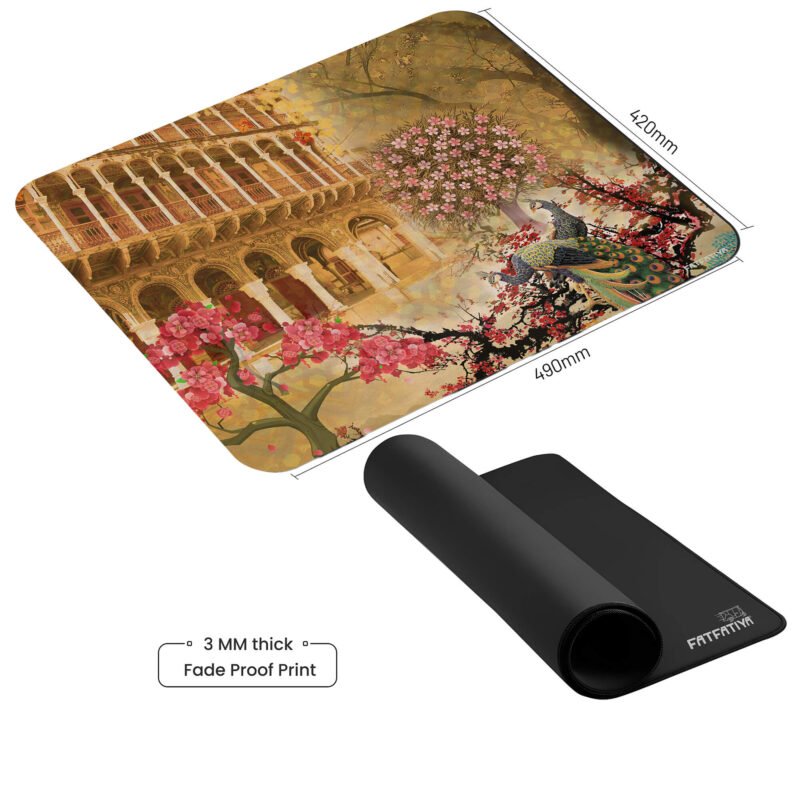 Cool Peacock and Haveli Artisan Mousepad - Image 6