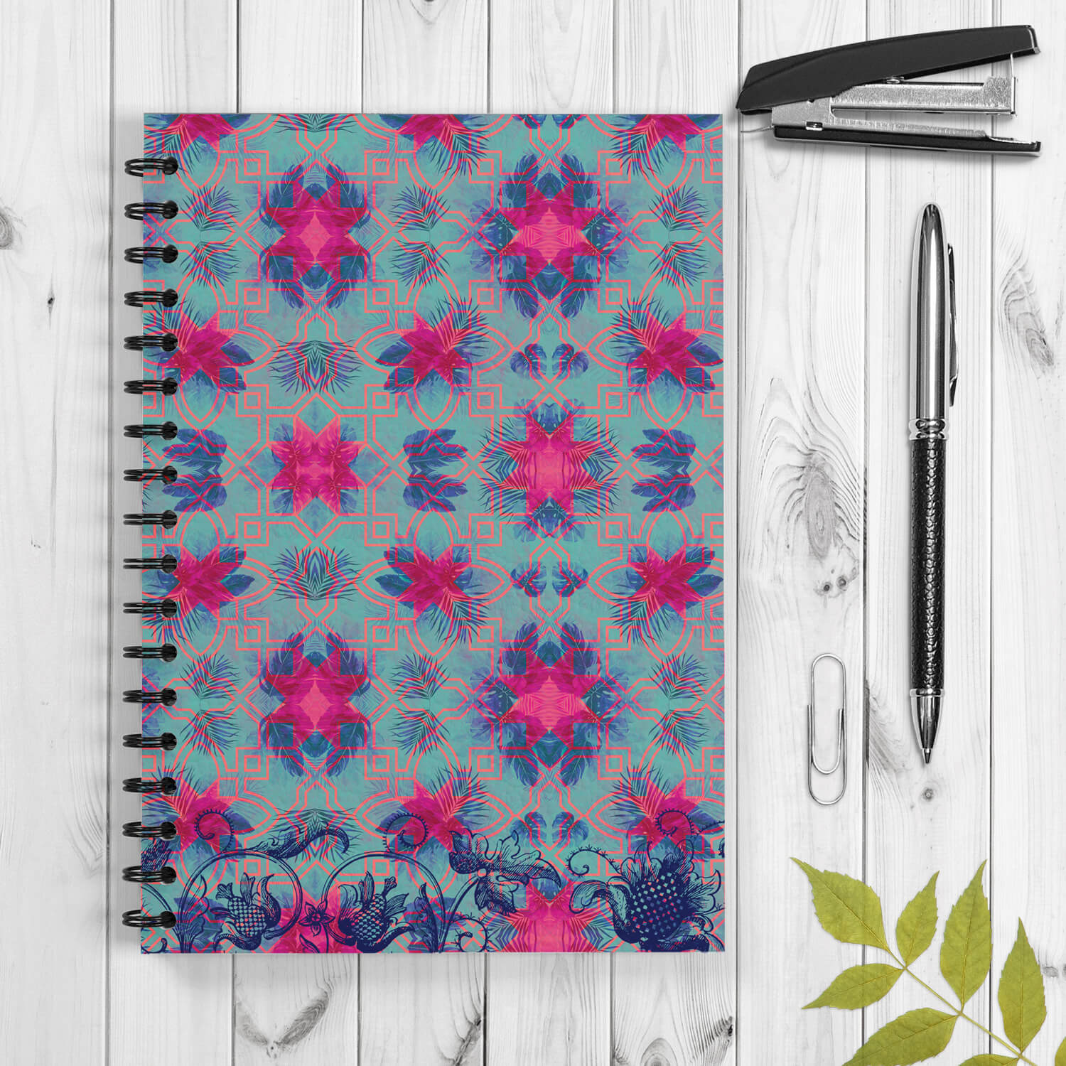 Psychedelic Abstract A5 Wiro Notepad