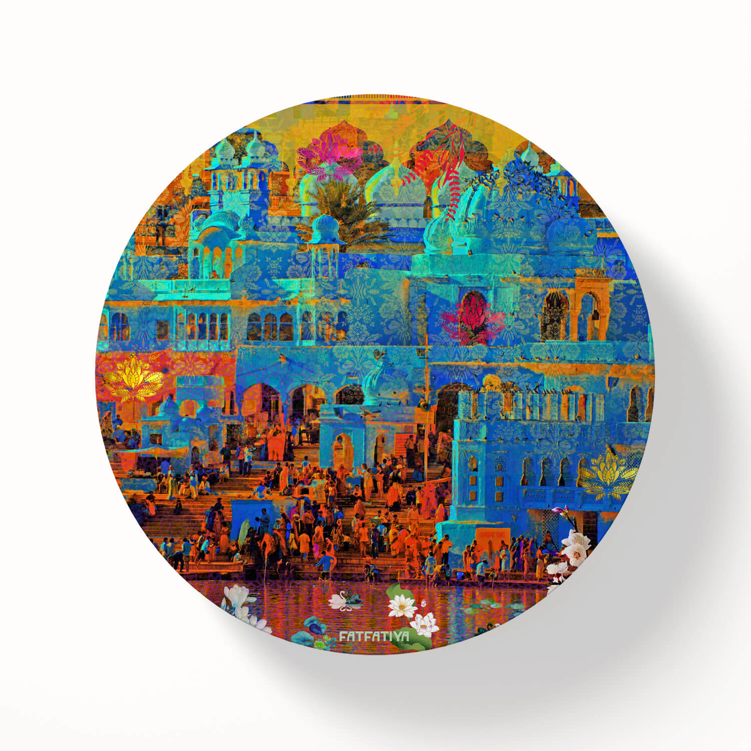 Pushkar Lake Round Table Coasters – Set of 6