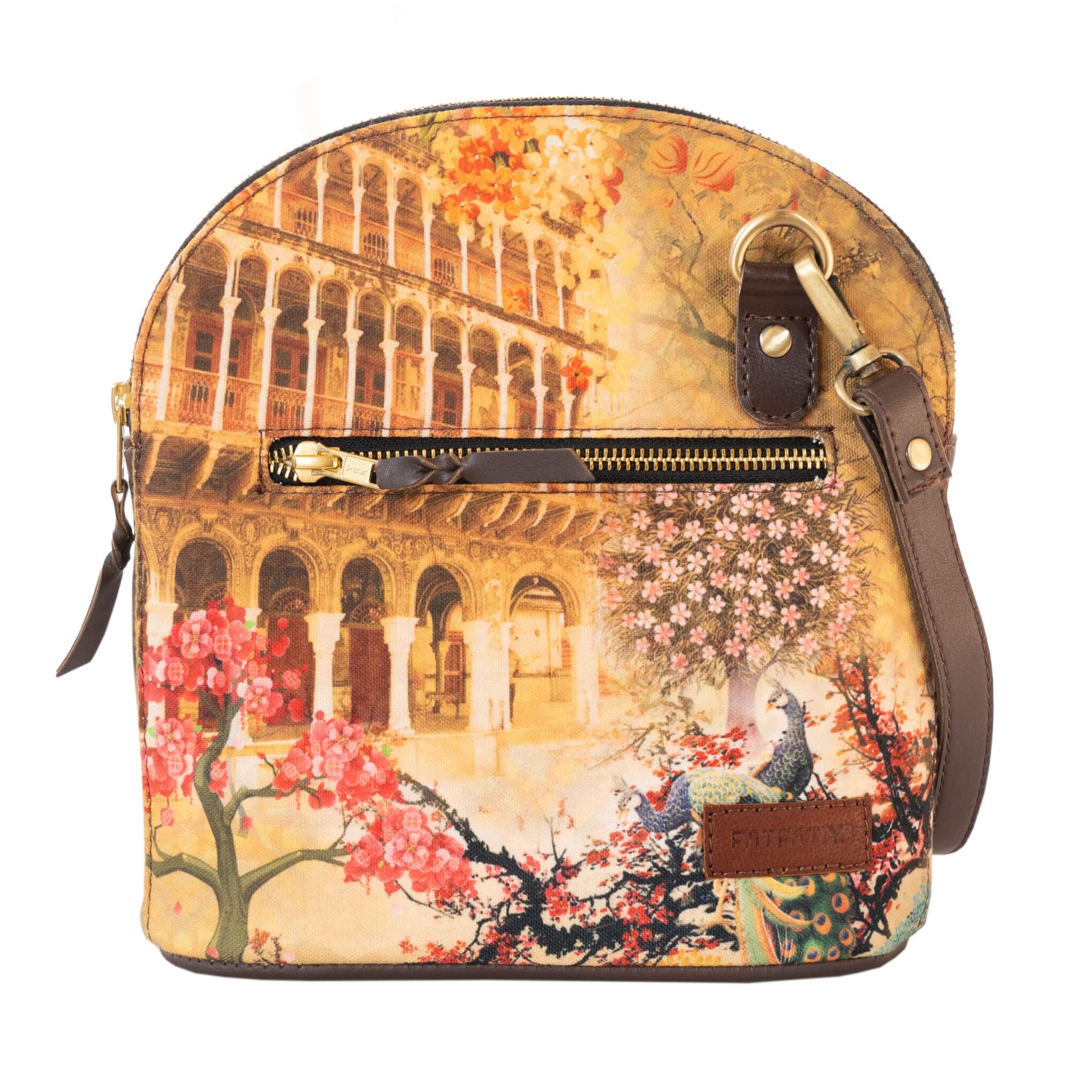 Fort and Floral Fashion Crossbody Bag