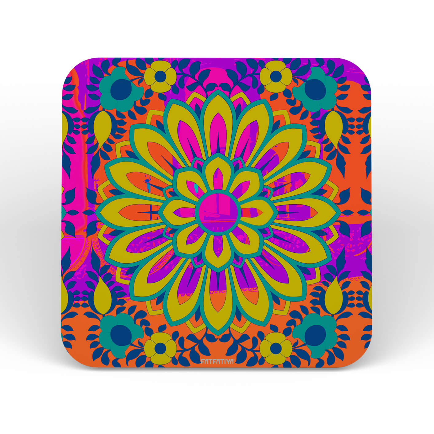 Buy Multicolor Floral Coaster Set Online