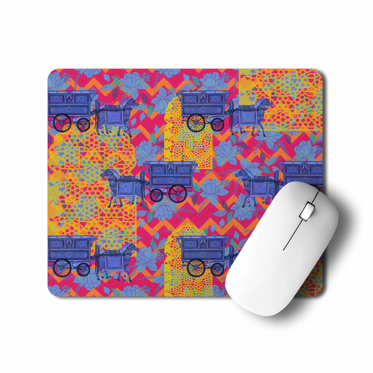 Horse Cart Design Cool Mouse Pad