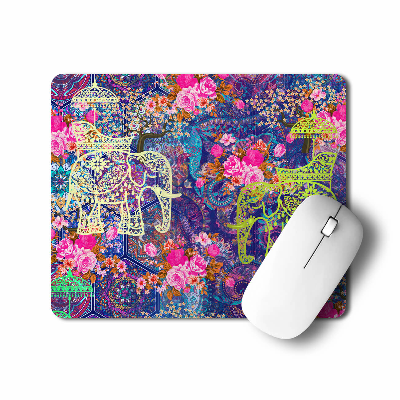 Two Indian Wedding Elephant Mouse Pad