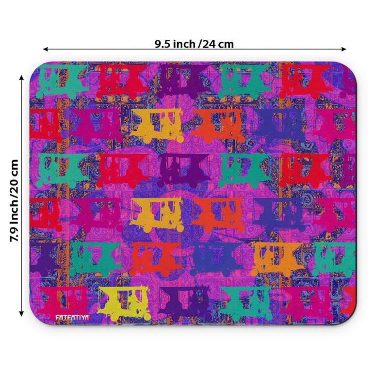 Vibrant Auto Rickshaws Lap Mouse Pad - Image 4