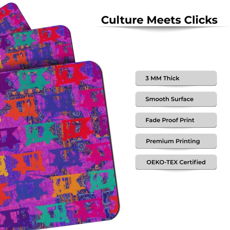 Vibrant Auto Rickshaws Lap Mouse Pad - Image 5