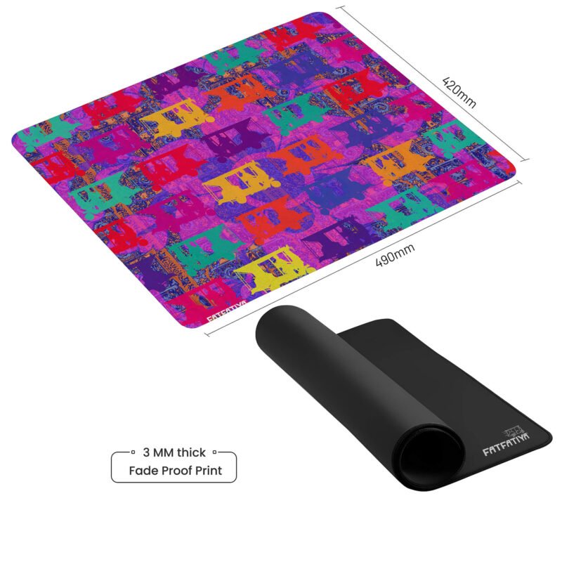 Vibrant Auto Rickshaws Lap Mouse Pad - Image 6