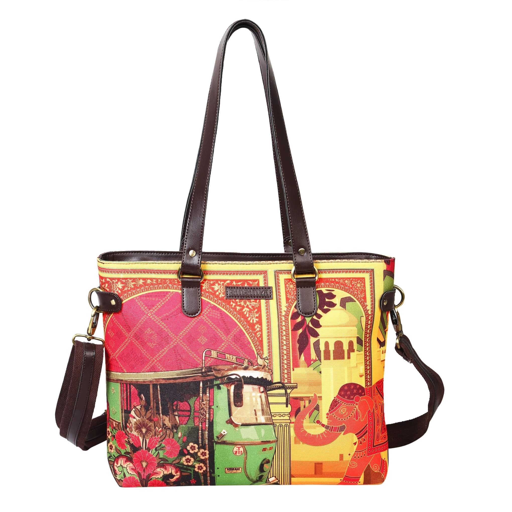 Colorful Shekhawati Women Tote Handbag