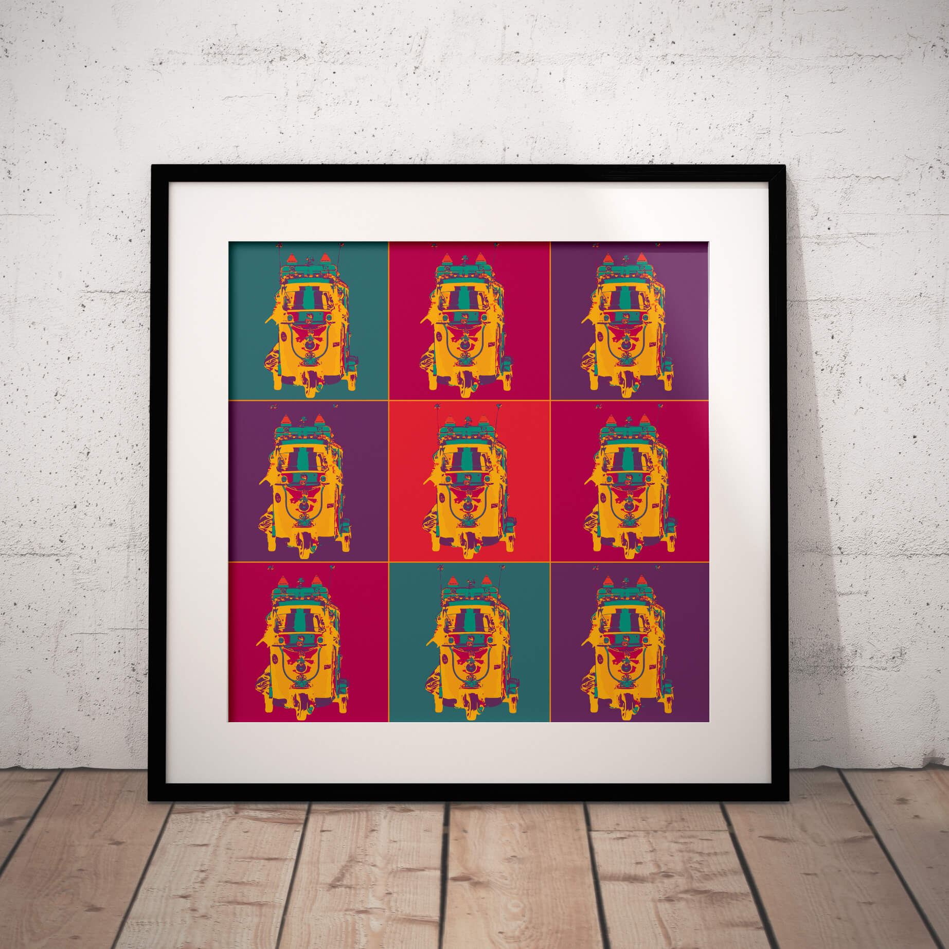 Quirky Taxis Collage Art Print