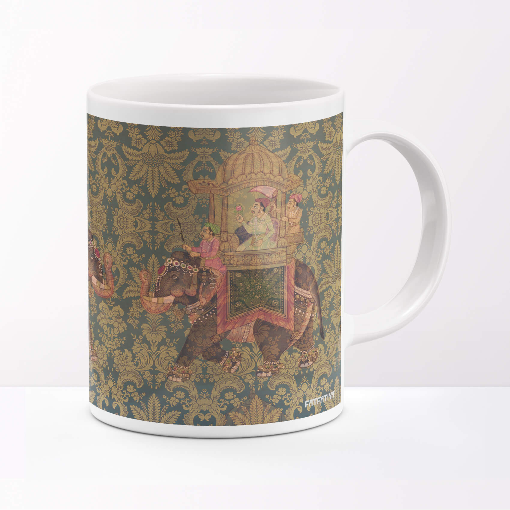 Elephant Ride Printed Coffee Mug