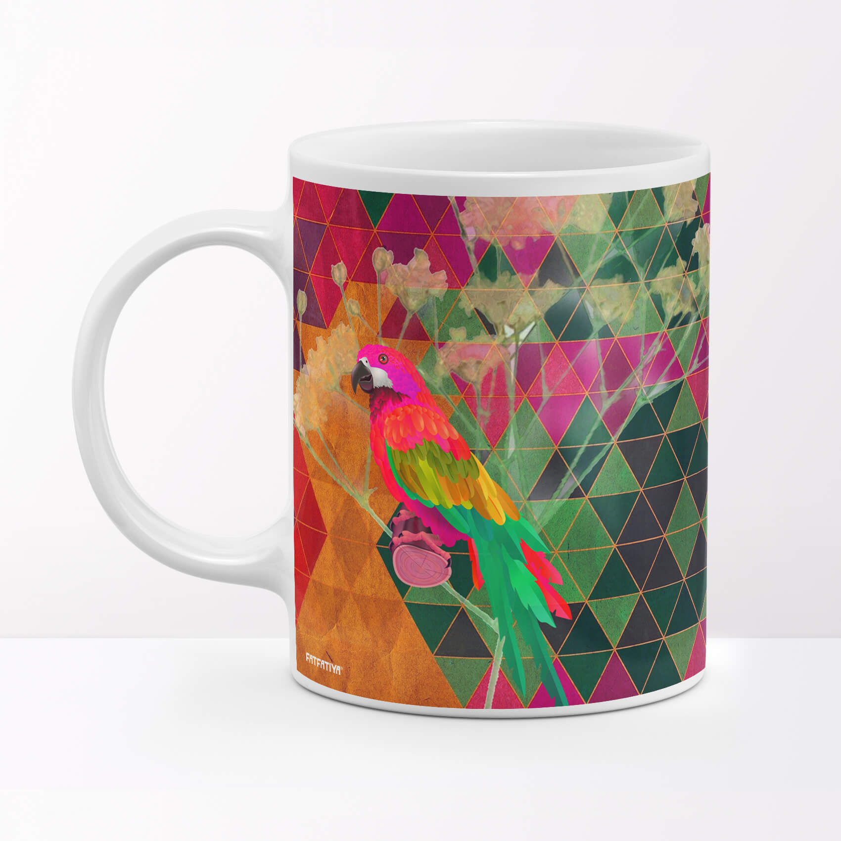 Two Parrot Travel Coffee Mug