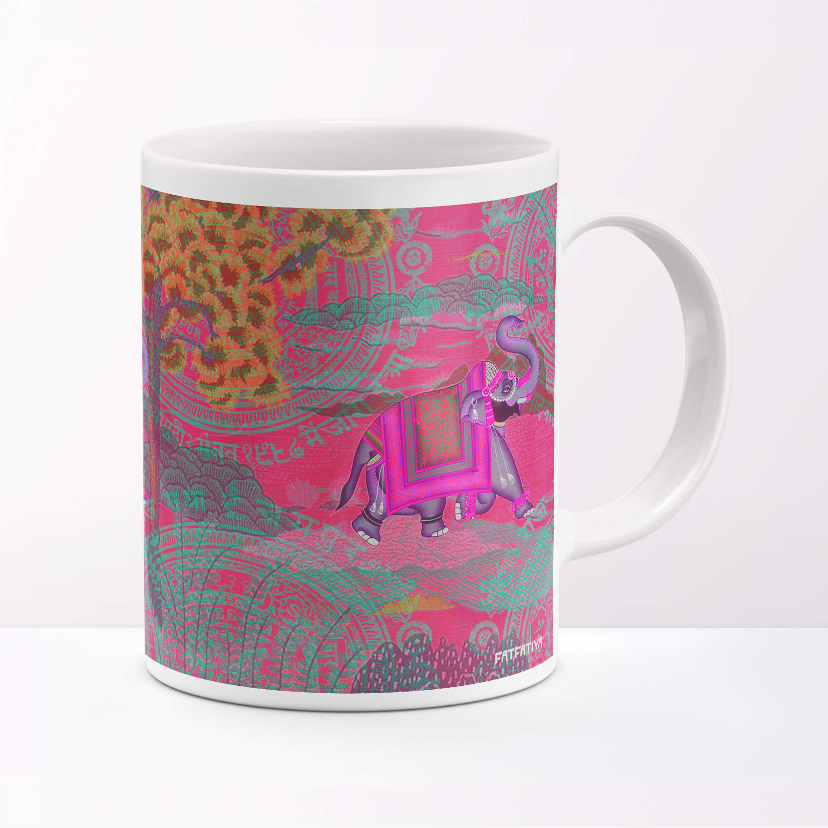 Shekhawati Ele Printed Ceramic Coffee Mug