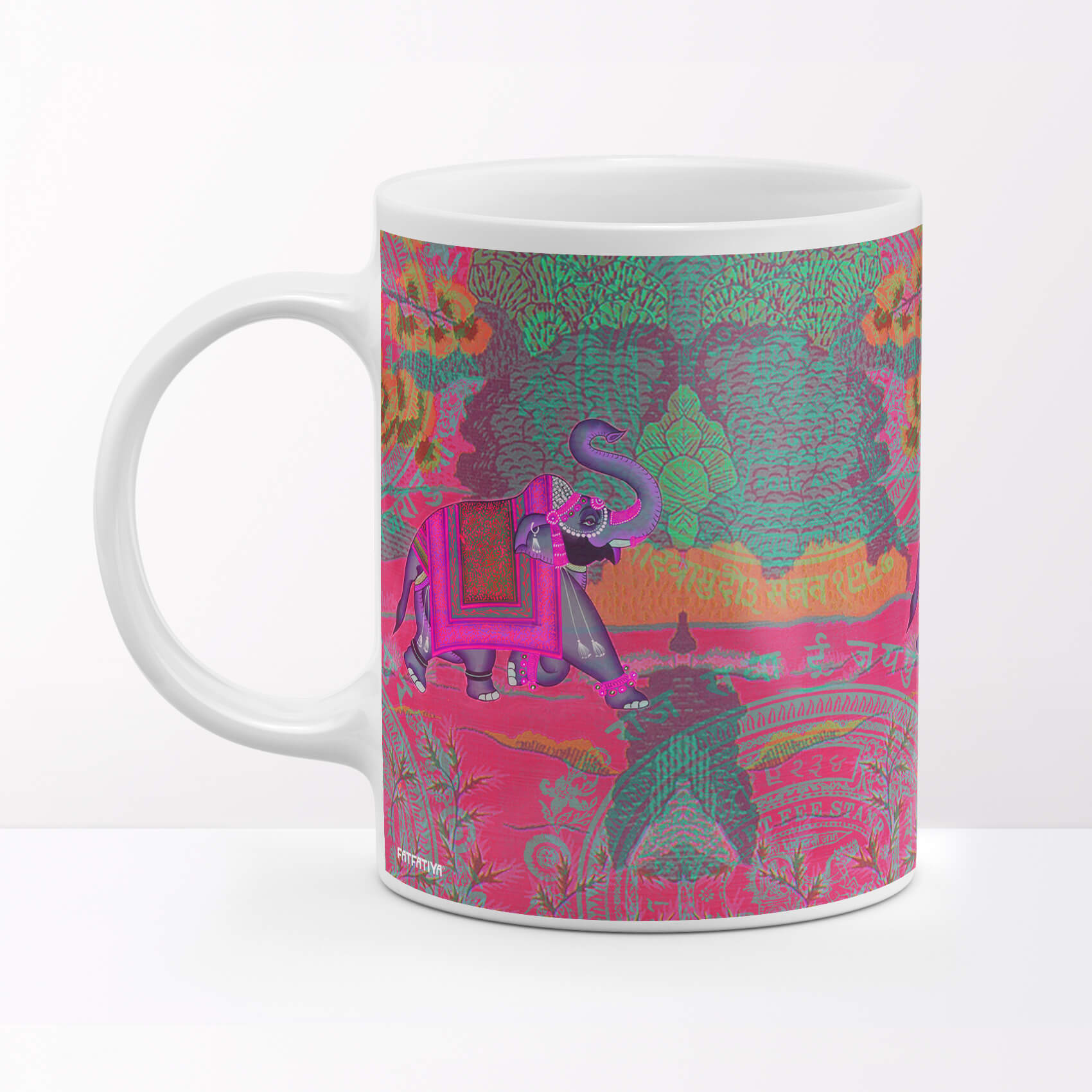 Shekhawati Ele Printed Ceramic Coffee Mug