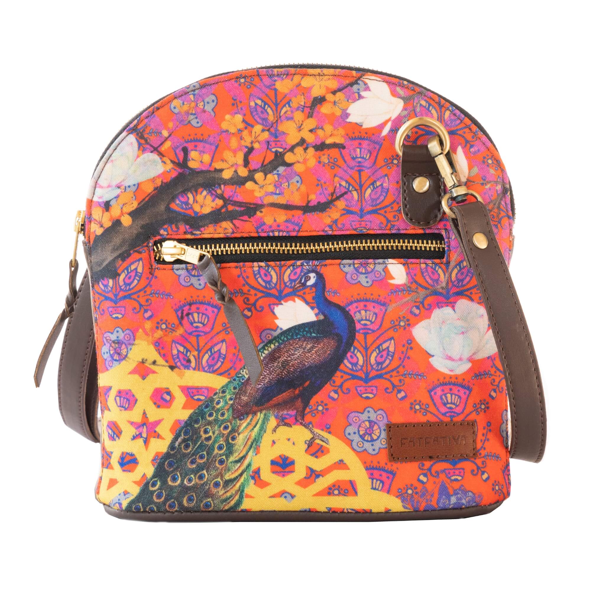 The Song of Peacock Crossbody Shoulder Bag