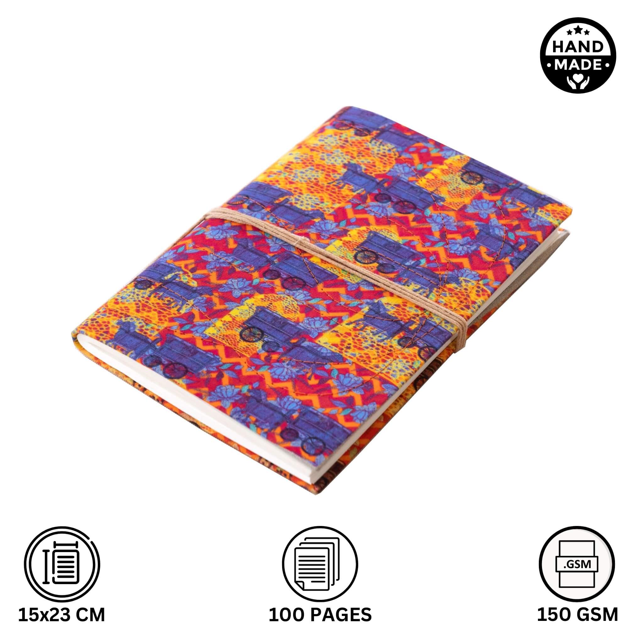 Handmade paper diary with cotton fabric cover, Making, Uses