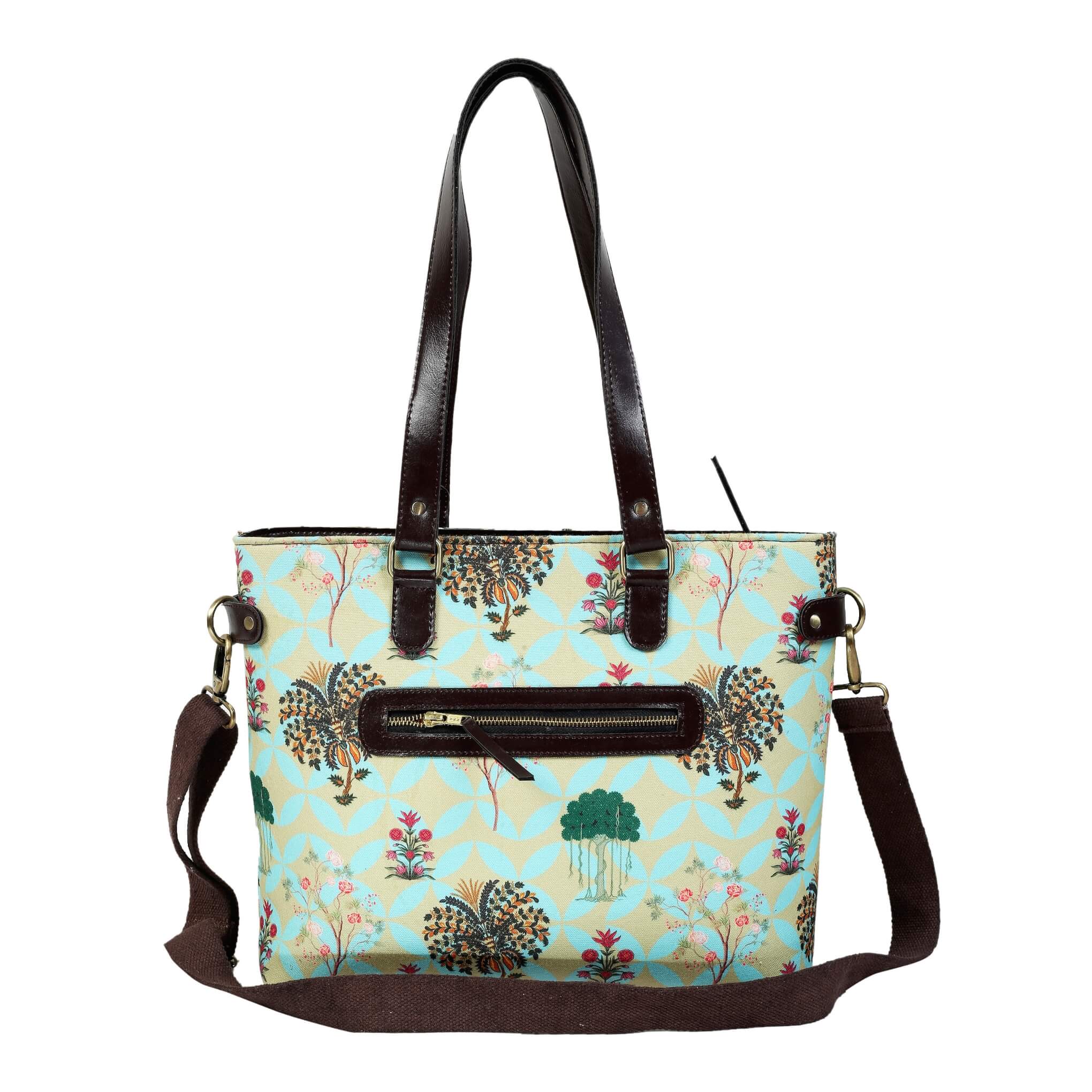 tote bag with zipper and compartments