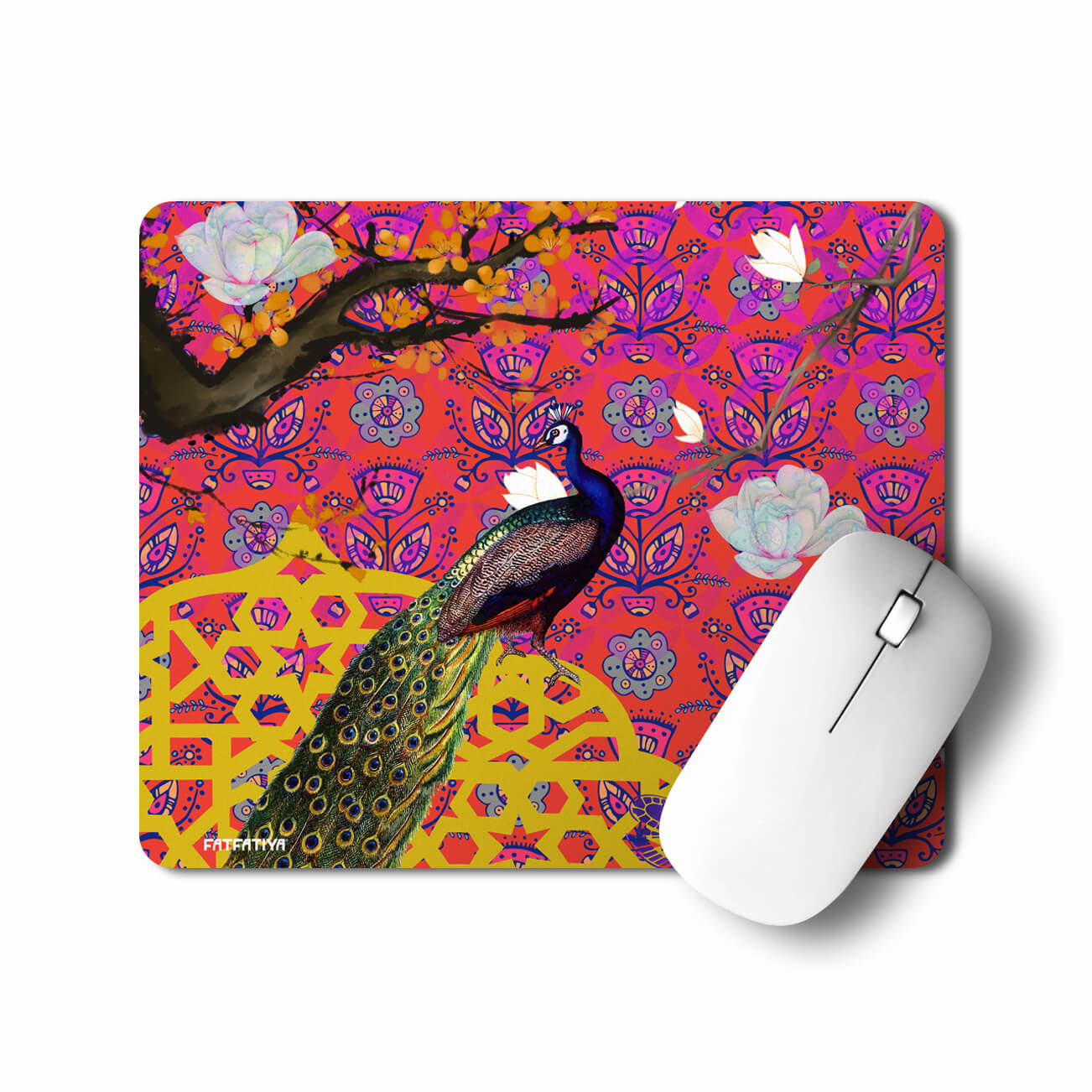 Colorful Peacock Cute Mouse Mat