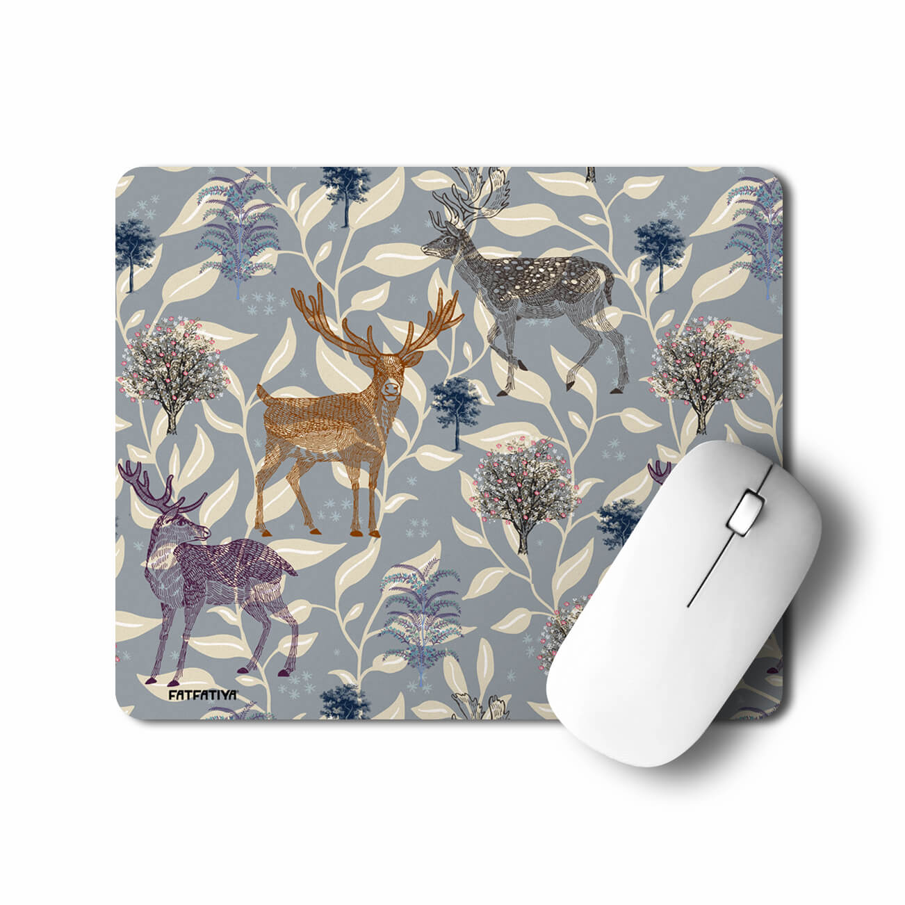 Beautiful Printed Deer Motif Table Mouse Pad