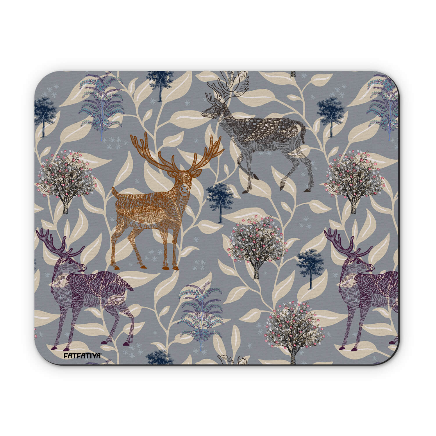 Beautiful Printed Deer Motif Table Mouse Pad