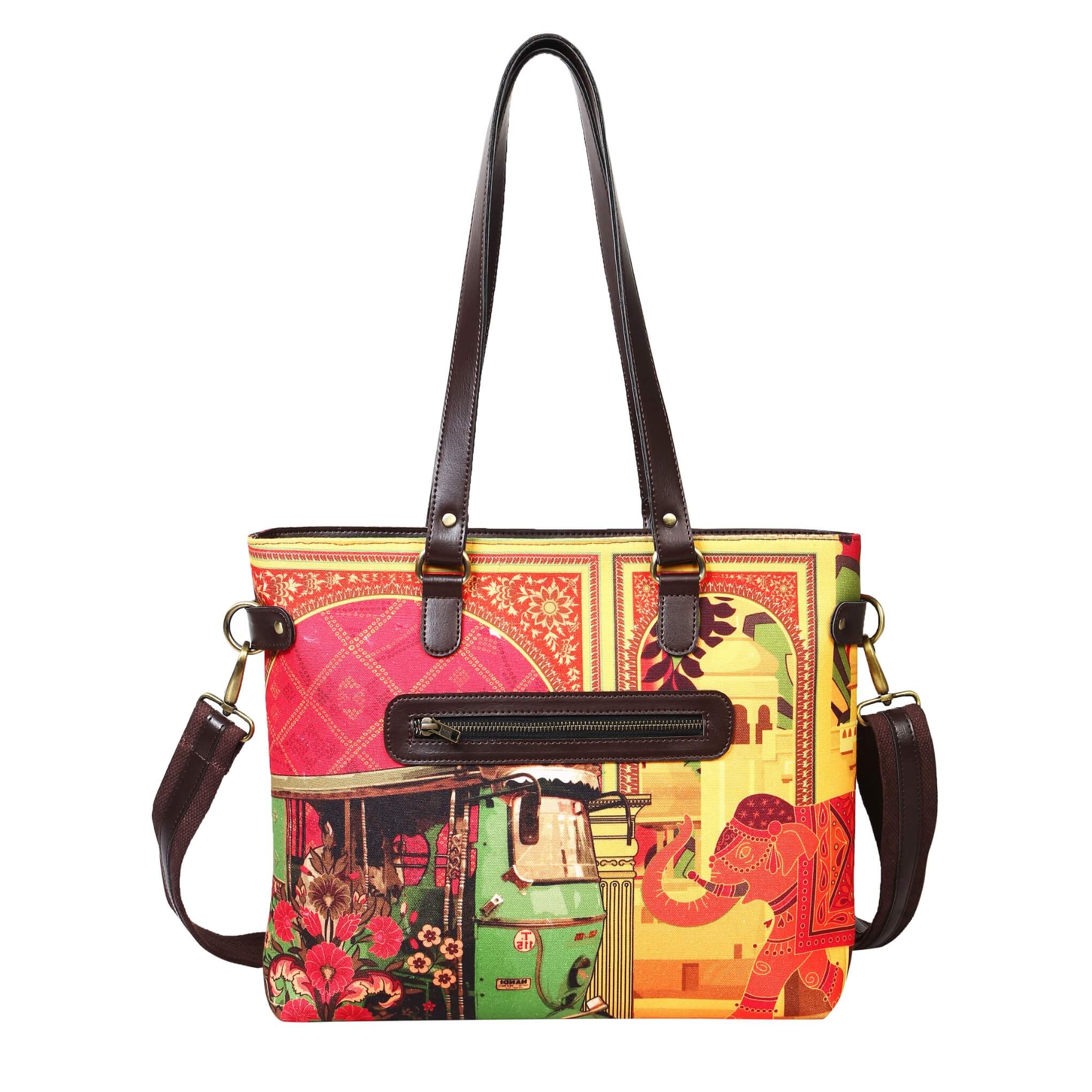 Colorful Shekhawati Women Tote Handbag