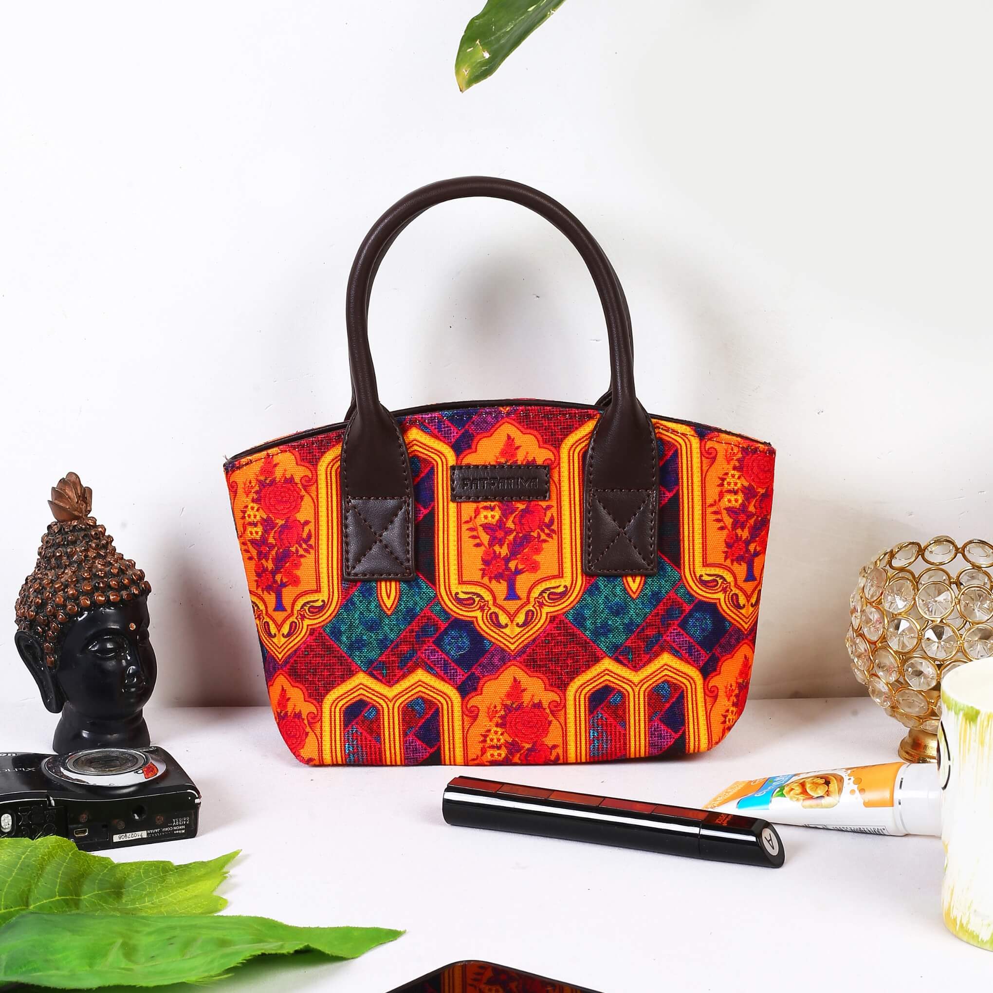 Multicoloured Motif Mini Handbag