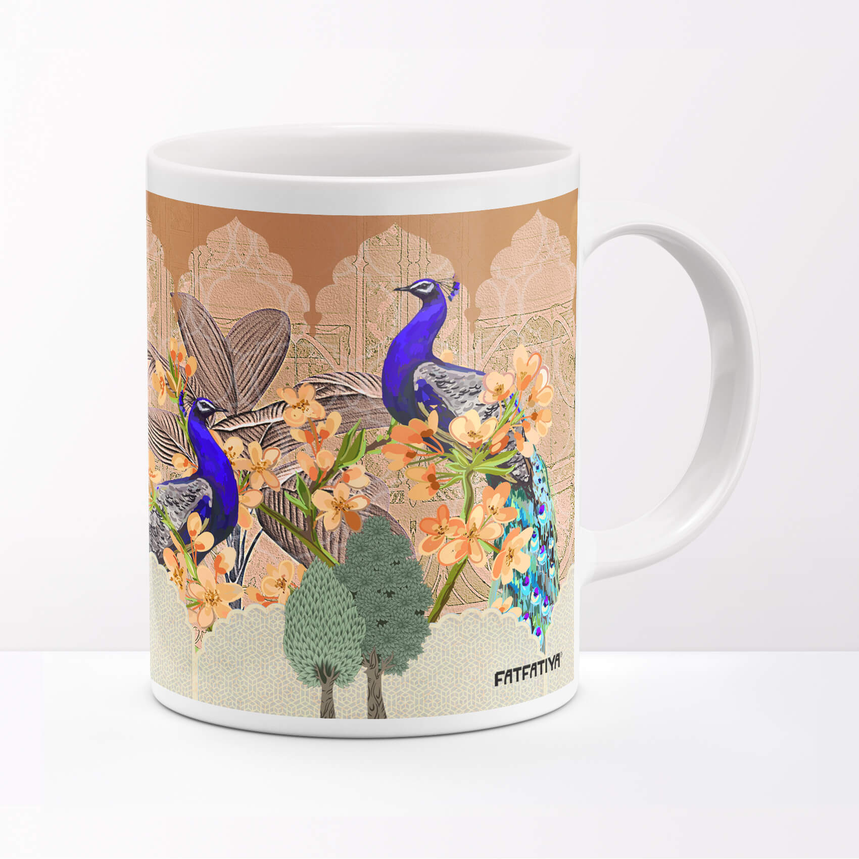 Printed Peacock Awesome Coffee Mug